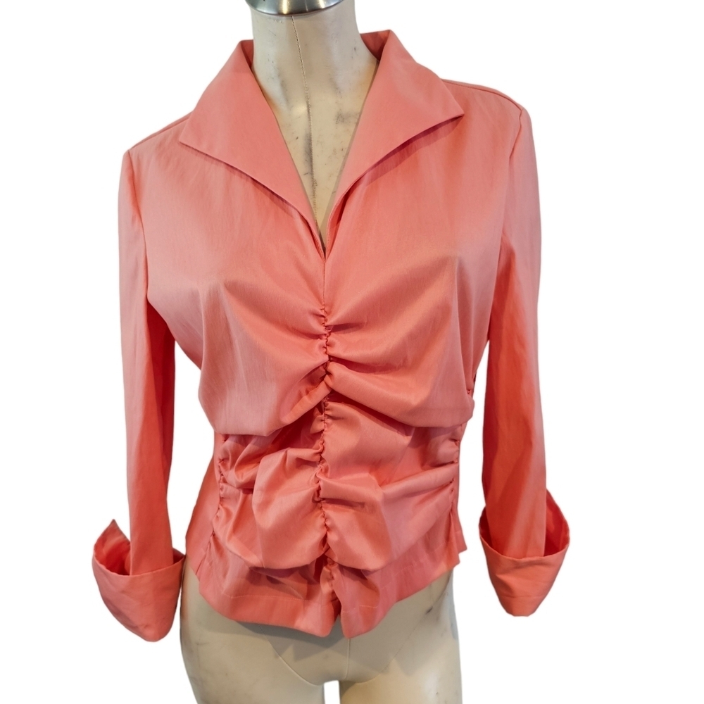 3/$25 JS Boutique Size L Petite Coral Blouse